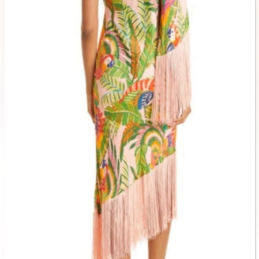 Green Asymmetrical One Shoulder Sundress - Picture 2 of 4